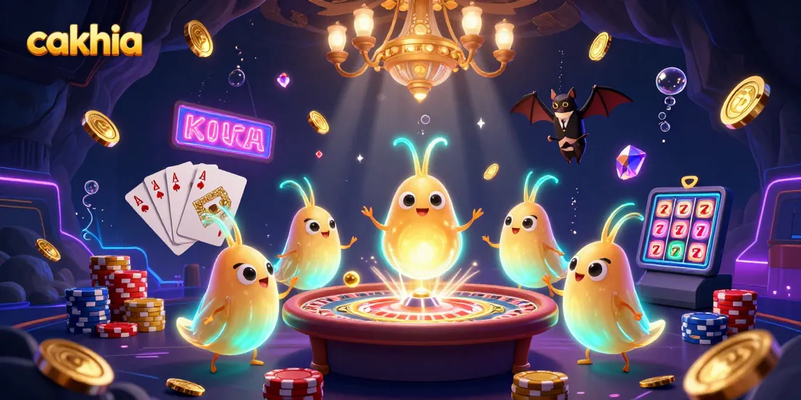Join the fun with Cakhia's exciting live casino experience featuring vibrant glowworms and thrilling gameplay.
