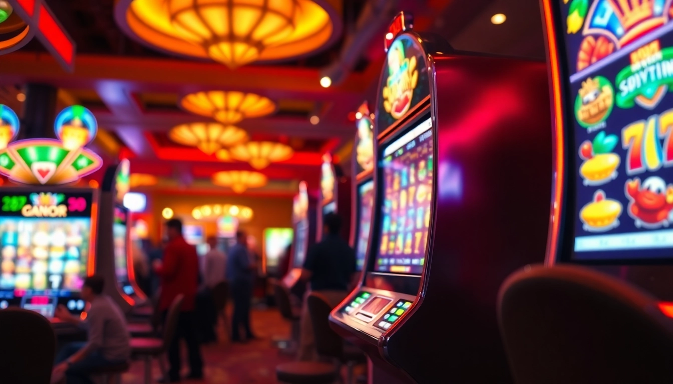 Main attraction of slot gacor machine in a bustling casino environment.
