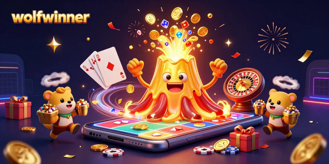 Experience the thrill of winning with wolfwinner's vibrant baccarat illustration featuring treasures and celebrations.