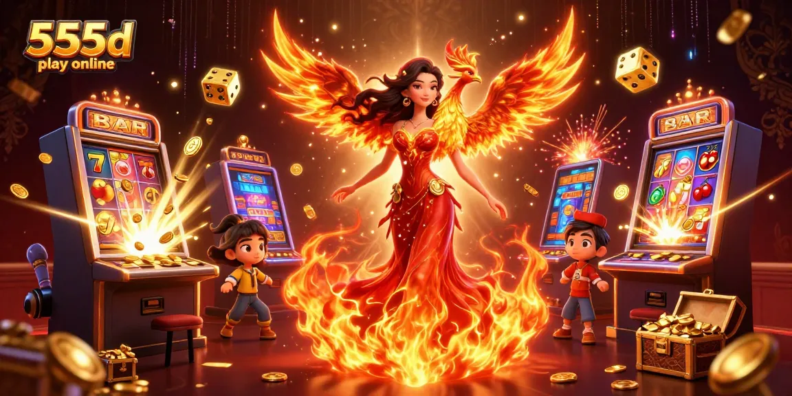Experience the thrill of 555d play online with this vibrant and dynamic casino scene.