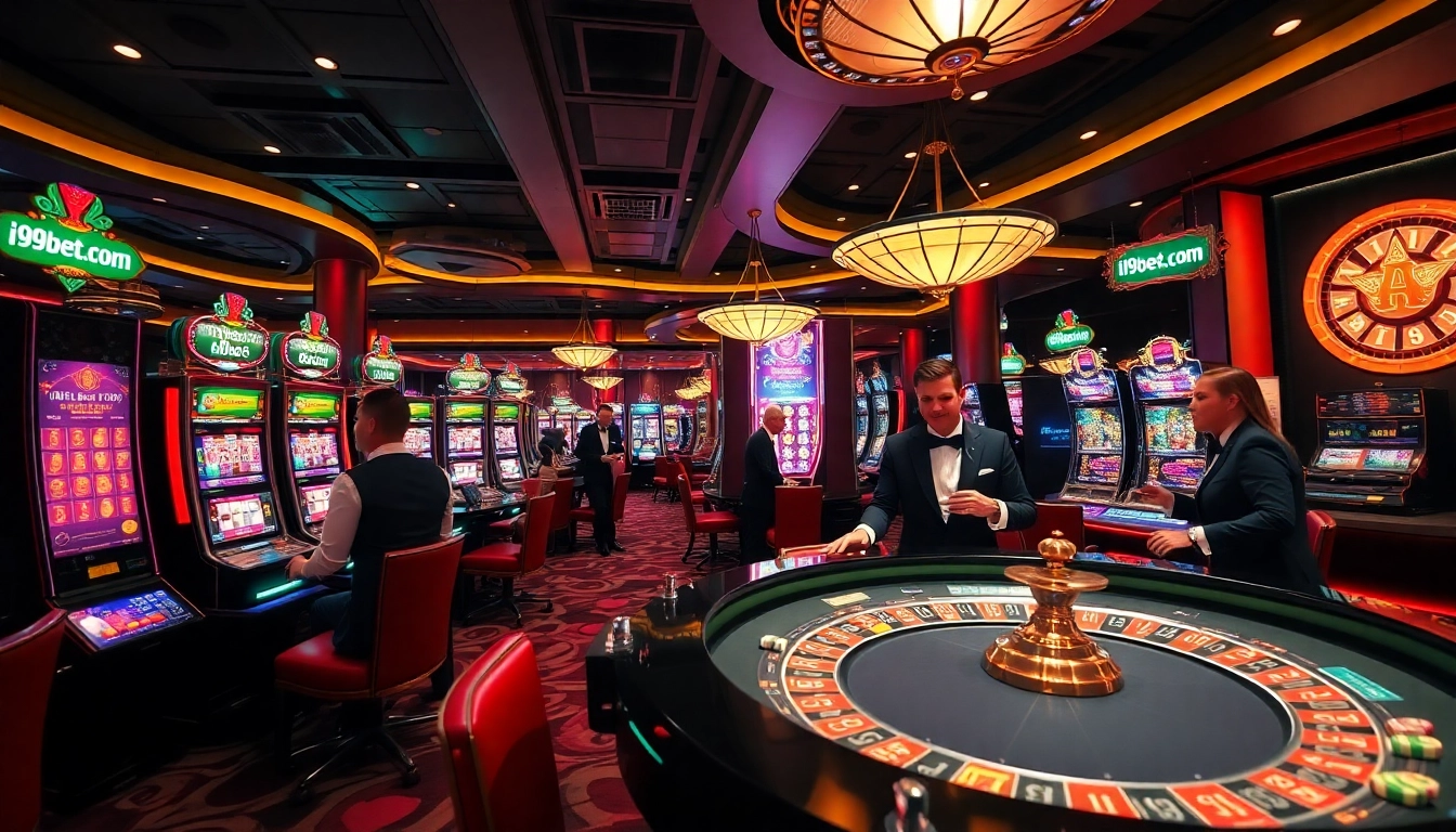Experience thrilling gameplay at i9bet com, featuring vibrant slot machines and classic card games.