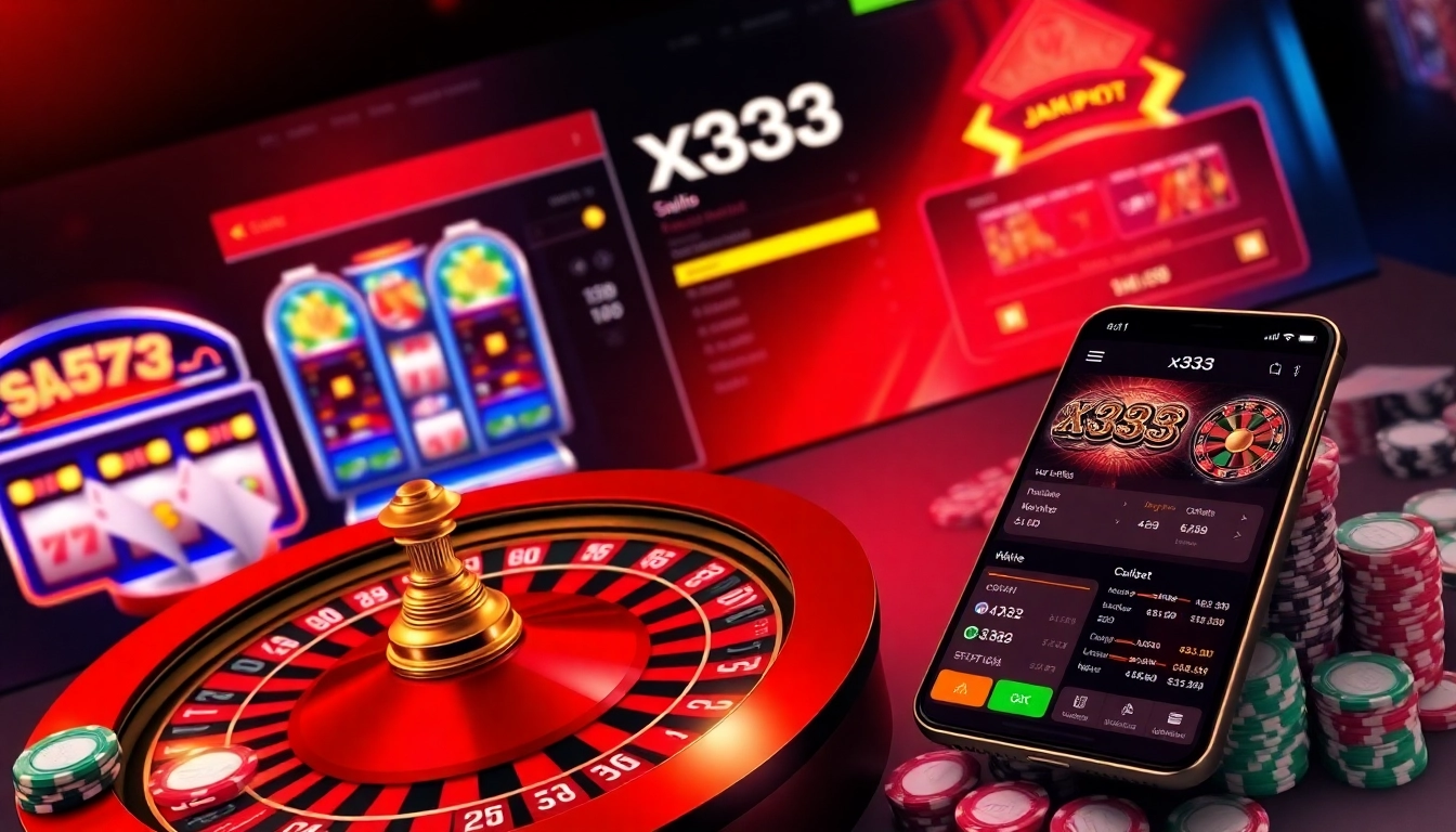 Engaging roulette spin and poker chips highlighting fast-paced action on the x333 plataforma casino interface