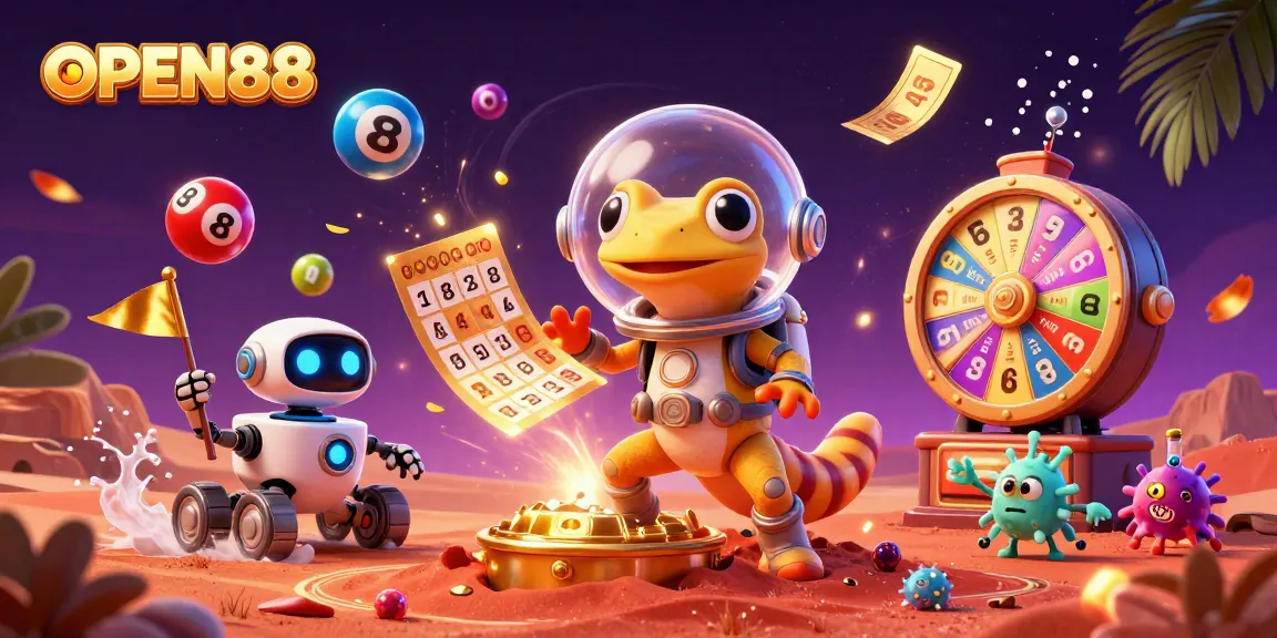 Discover thrilling rewards at OPEN88's vibrant 3D casino in a dynamic Mars atmosphere.