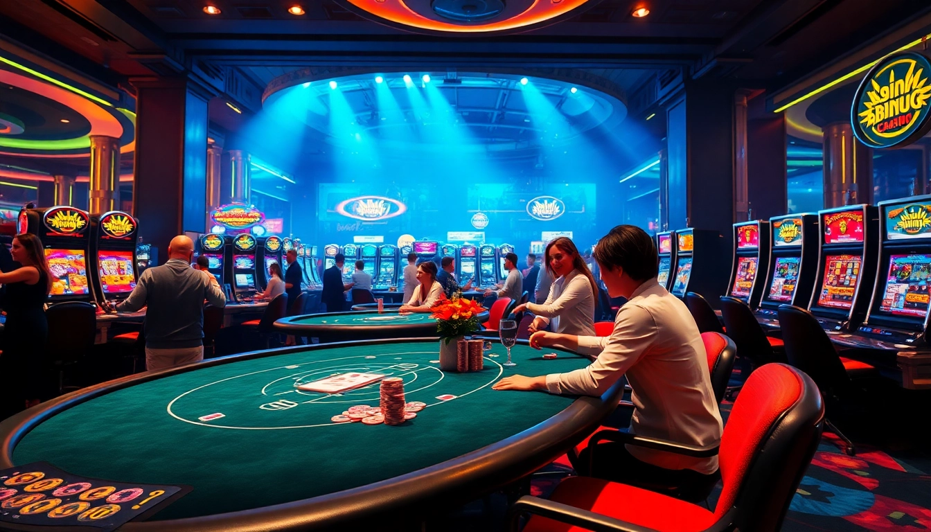 Experience thrilling gambling action at hb88 with vibrant tables and slot machines.
