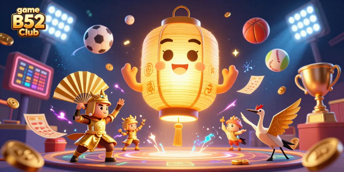 Engage with game B52 Club at the night market casino full of festive spirits and dynamic sports elements.