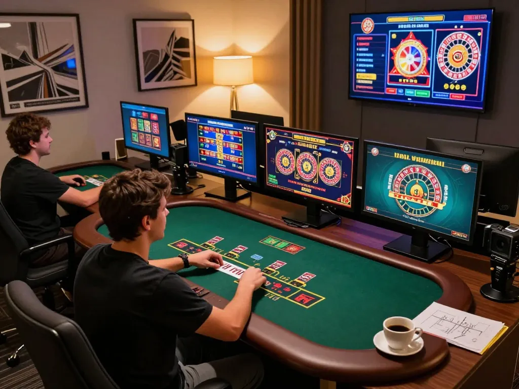 Engaged player exploring the 33nn online casino with a live dealer blackjack game setup.