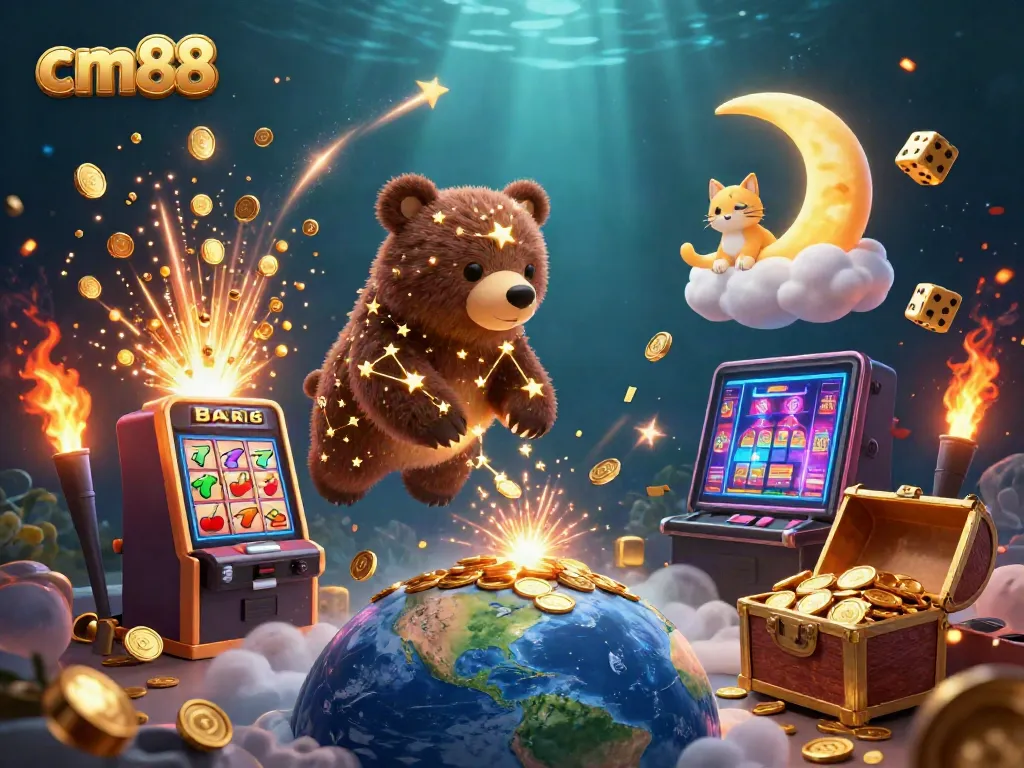 Experience the excitement of cm88 casino with vibrant characters and jackpot elements.