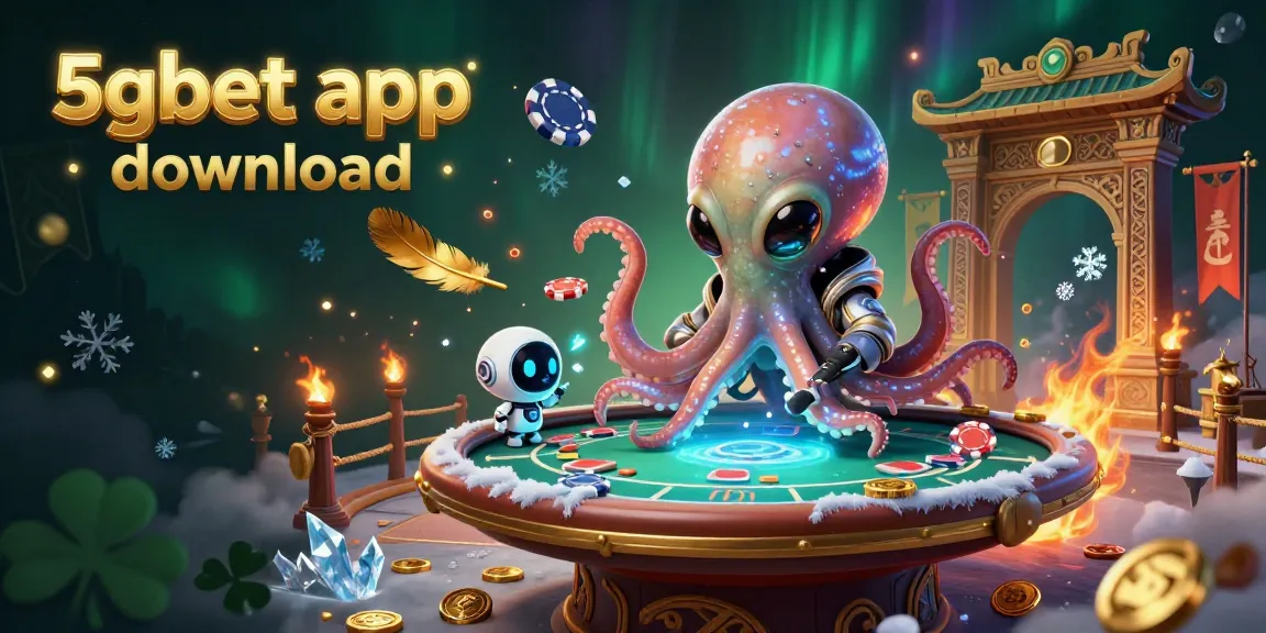 Join the fun of 5gbet app download with an exciting alien octopus poker scene filled with dynamic casino elements.