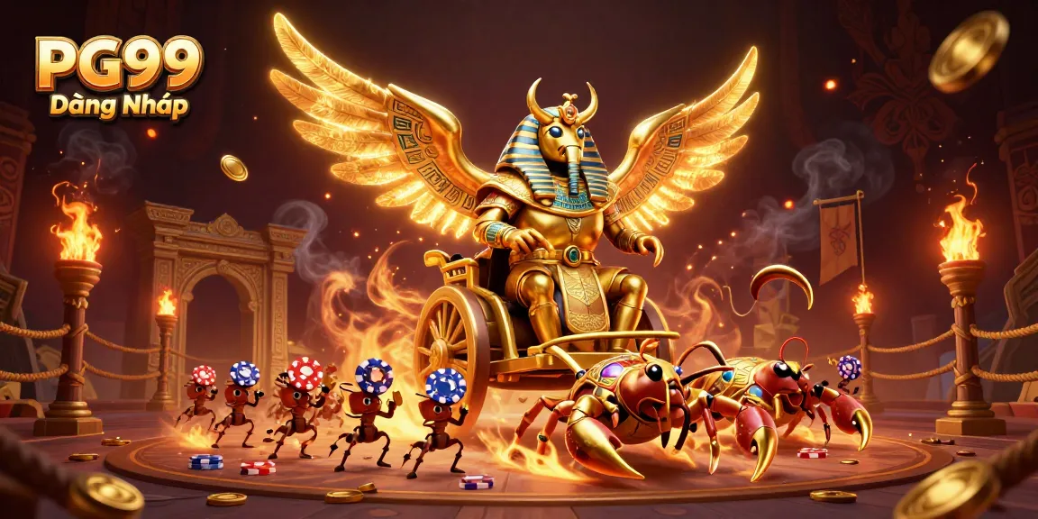 Experience PG99 Đăng Nhập with thrilling gameplay and vibrant casino elements in a dynamic illustration.