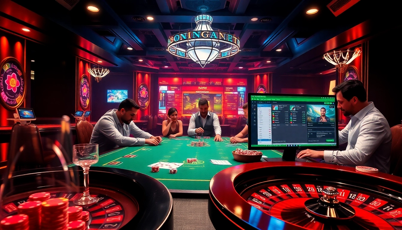 BongdaNET provides live betting analysis amongst high-stakes poker action in a vibrant casino atmosphere.