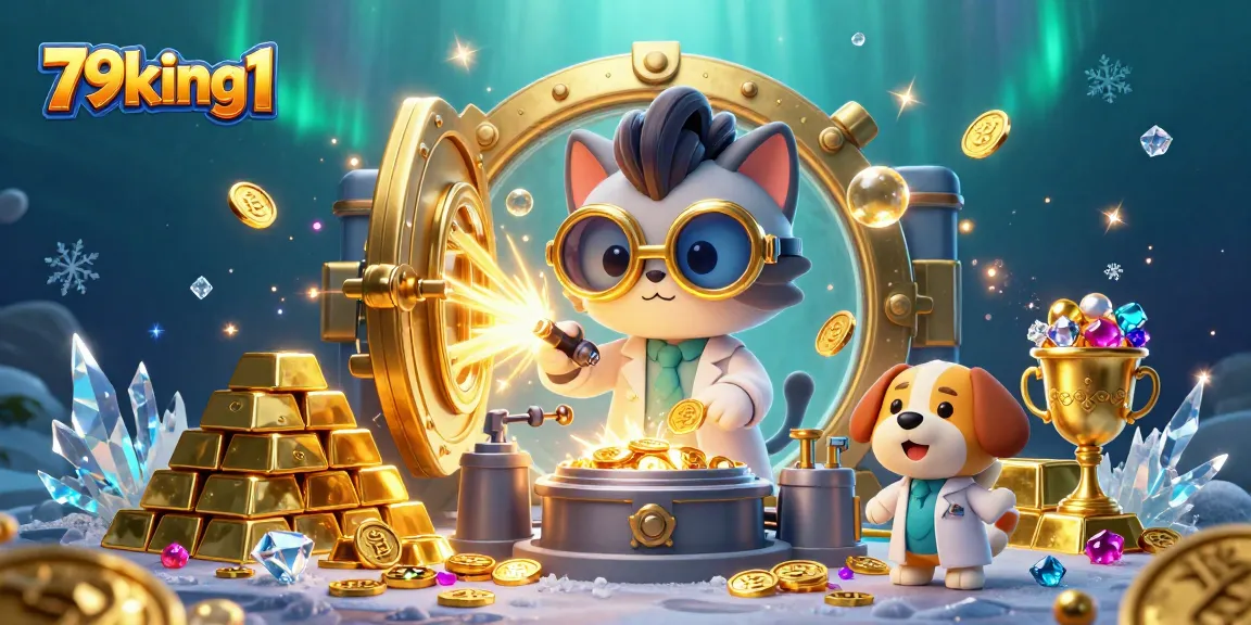 Experience thrilling wins with 79king1 in a dynamic casino setting filled with golden treasures and exciting games.