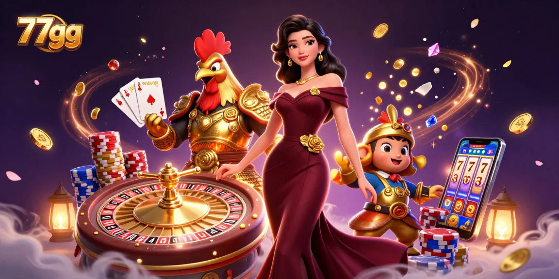 Engage with exciting betting action at 77gg featuring vibrant casino characters and dynamic game elements.