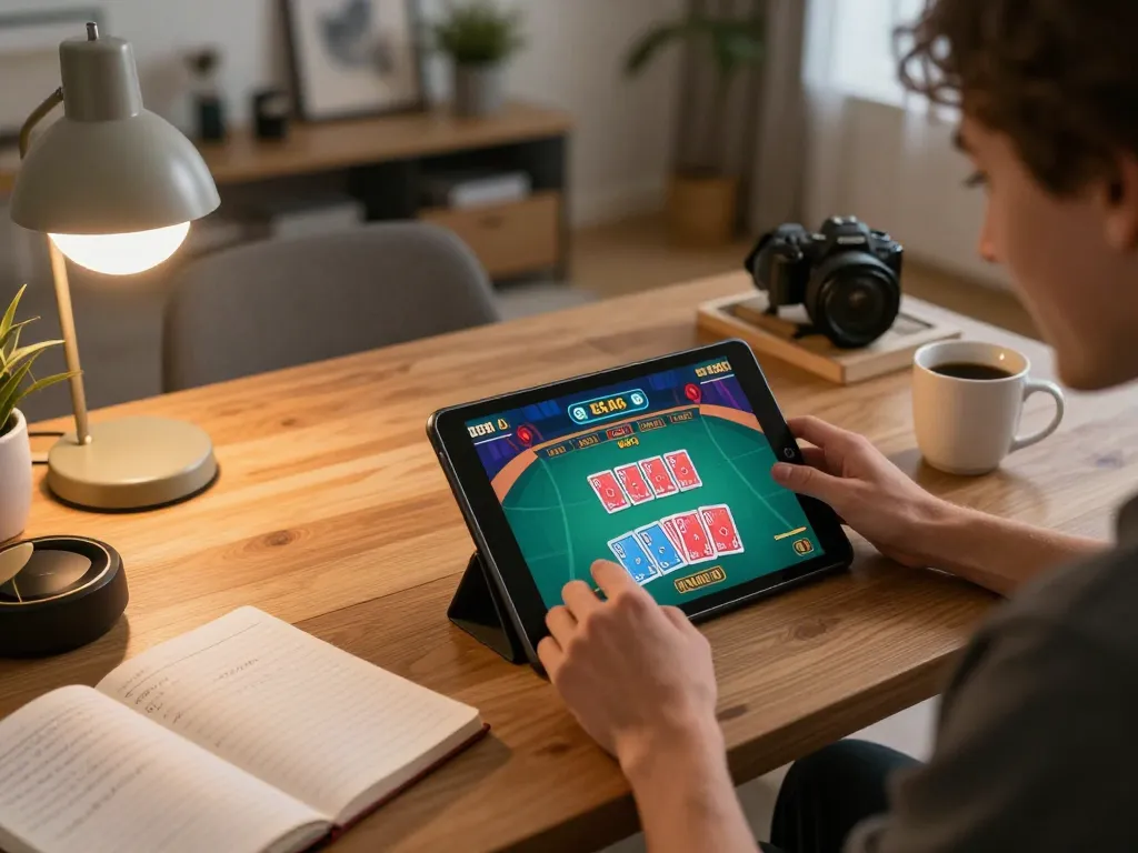 Engaged player enjoying 789win’s online casino interface with live dealer game setup