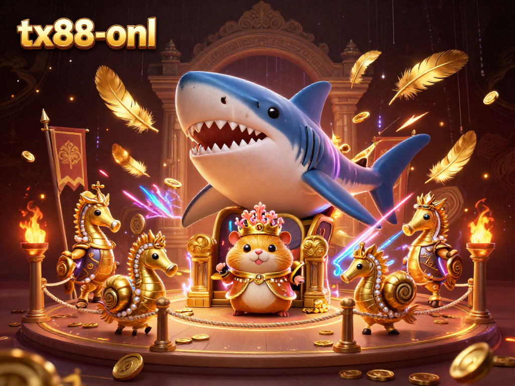 Betting adventures await at tx88-onl with a golden hamster king ruling amidst casino riches.