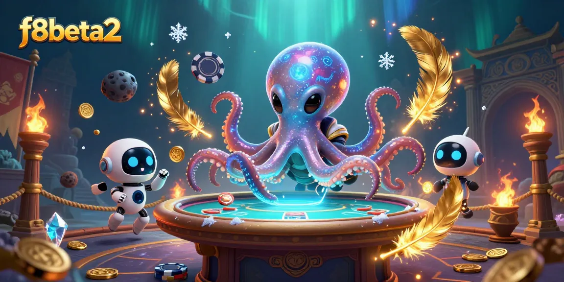 Join the excitement at f8beta2 with a thrilling animated poker table operated by a whimsical alien octopus.