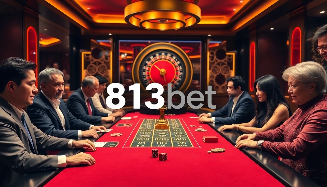 Experimente a emoção nas luxuosas mesas do cassino 813bet, com jogadores profissionais jogando estrategicamente.