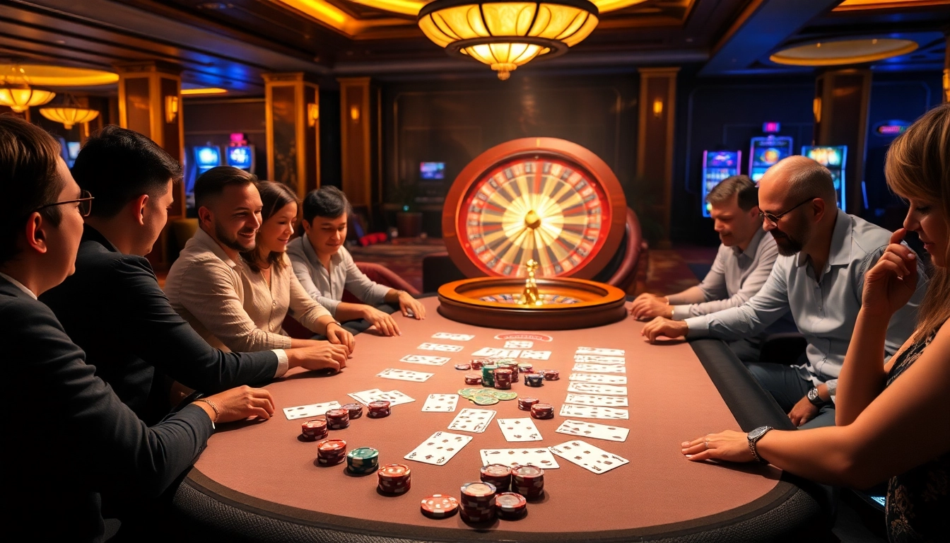 Sinta a emoção de um jogo de pôquer com fichas 69T em uma mesa de cassino luxuosa